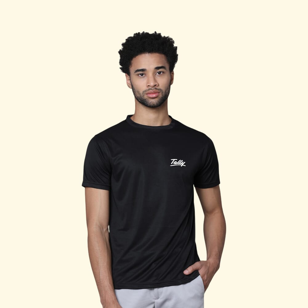 Greys&Blues Mobilitee Round Neck T-Shirt- Black SW